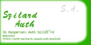 szilard auth business card